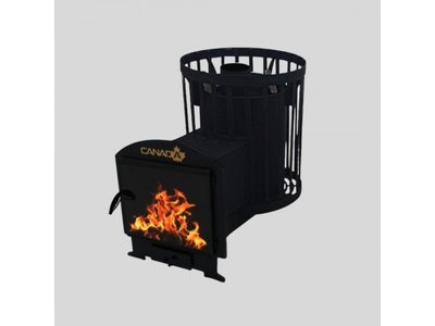 Stove-heater for baths and saunas CANADA Barrel 15 m³ glass 400*400 with take-out