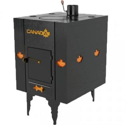 Wood burning stove CANADA with heat accumulator and protective casing LUX
