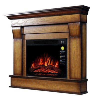 Corner fireplace set ArtiFlame ALBION CORNER AF23S ANTIQUE OAK (with sound)