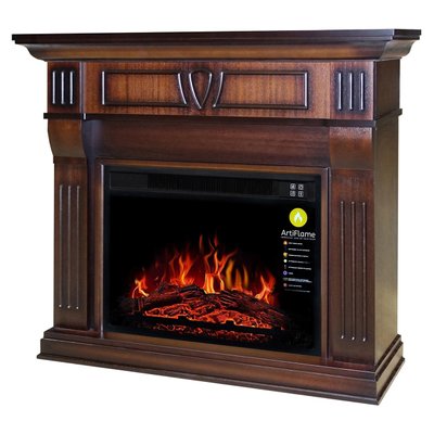 Fireplace set ArtiFlame BEETHOVEN AF23S ANTIQUE BROWN MAHOGANY (with sound)