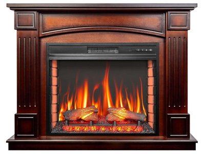 Fireplace set ArtiFlame BOSTON AF28S ANTIQUE BROWN MAHOGANY (with sound)