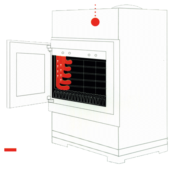 Boiler-fireplace for heating and cooking with a water circuit DUVAL EW-5118